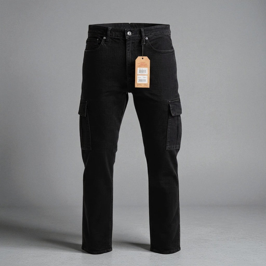 straight fit cargo jeans