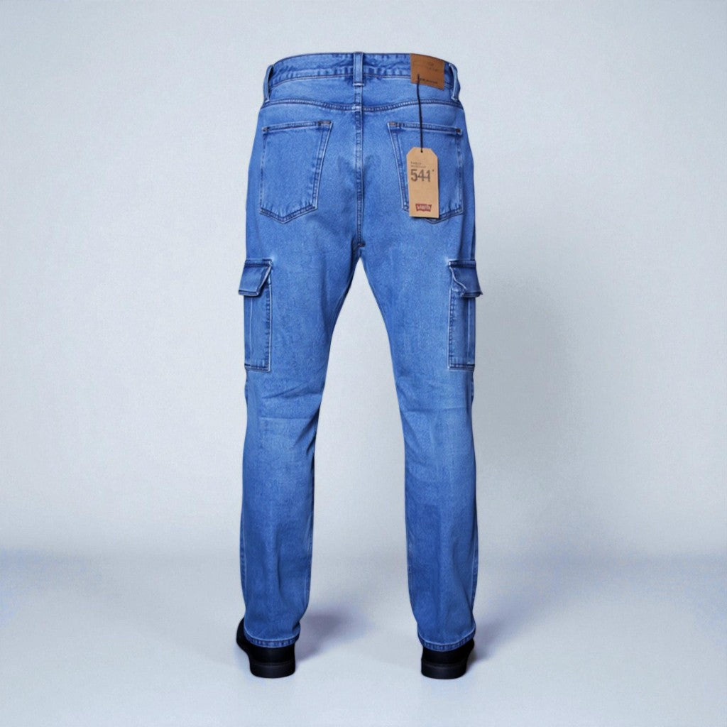 Men's Sky Blue Straight Fit Jeans - Stretchable & Comfortable