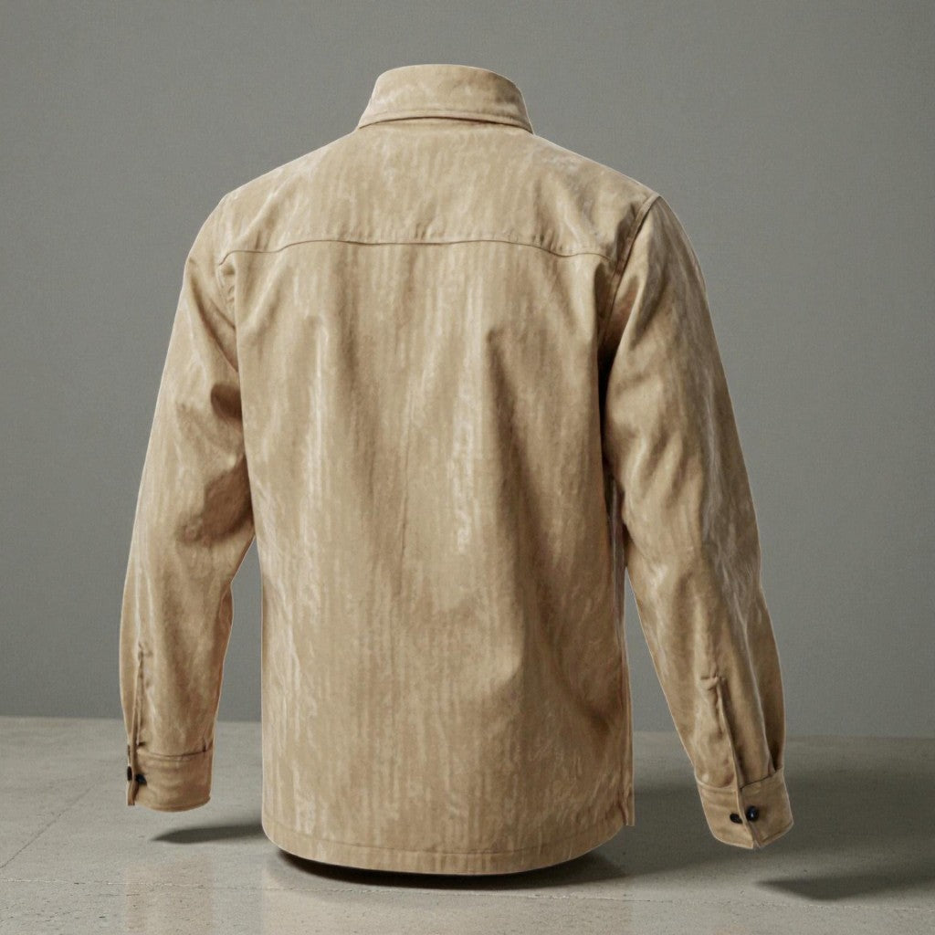 Premium Casual Shirt (Beige) | Soft Texture & Classic Fit